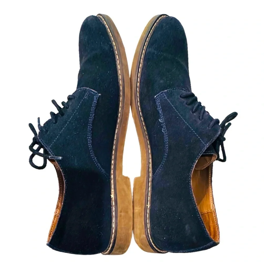 Banana Republic Mens Size 11 Blue Suede Leather Owen Lace Up Oxfords